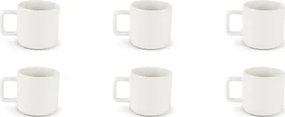 Produktbild von Excelsa set von 6 espressotassen Nordic stoneware 7 cl weiß