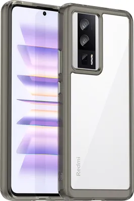 Produktbild von Xiaomi Poco F5 Pro Hülle, Klar Rückseite Stoßfeste TPU Silikon Bumper Schutzhülle für Xiaomi Poco F5 Pro/Redmi K60/K60 Pro Grau