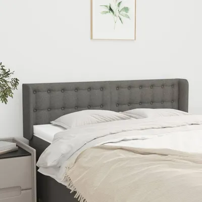 Produktbild von The Living Store Kopfteil mit Ohren Dunkelgrau 147x16x78/88 cm Stoff