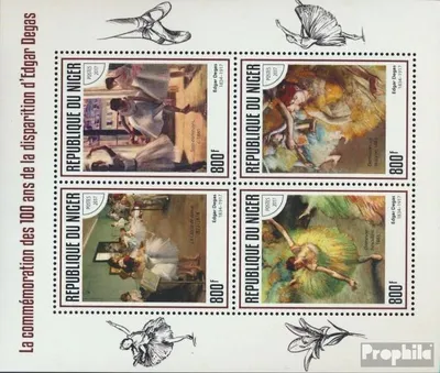 Produktbild von Briefmarken Niger 2017 Mi 5157-5160 Kleinbogen (kompl. Ausg.) postfrisch Edgar Degas