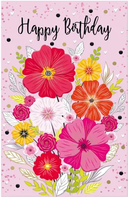 Produktbild von SUSY CARD Geburtstagskarte Goldelicious "Blumenstrauß"