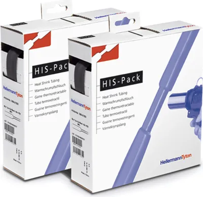 Produktbild von Hellermann Tyton 300-30480, Schrumpfschlauch, Polyolefin, Schwarz