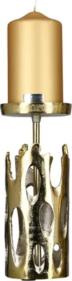Immagine prodotto di Casablanca Leuchter"Apollon"champagnerfarben H.26cm Aluminium, für Stumpenkerzen