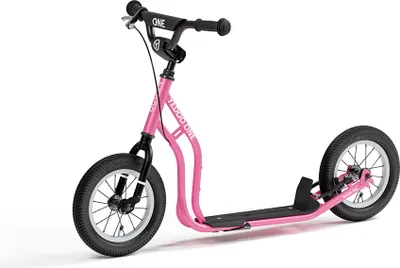 Zdjęcie produktu dla Hulajnoga Yedoo One dla dzieci o wzroście od 100 cm, z oponami pneumatycznymi 12/12 i podpórką, kolor różowy