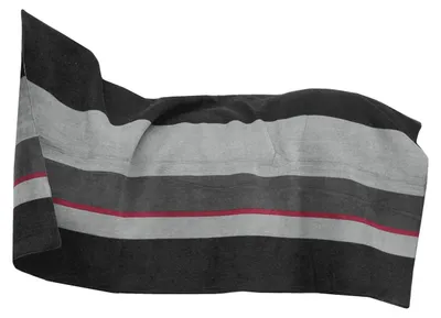 Produktbild von Kentucky Horsewear Heavy Fleece Rug square Fleecedecke gestreift, Größe:140x160, Farbe:black/grey