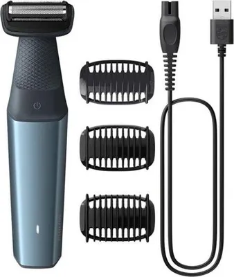 Produktbild von Körperhaartrimmer Philips BG3027/05, Wiederaufladbar, 60 Min. Akkulaufzeit, 3 Schnittlängen, Blau/Grau
