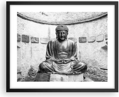 Produktbild von Gerahmtes Poster - Schwarzer Rahmen - Japanisch Buddha Statue - 50x40 cm - Wand Bild - Wanddeko - Wandbilder - Wandposter - Bilderrahmen - Bilder - Kunstdruck - Wandbild - P2BAA50x40-4329