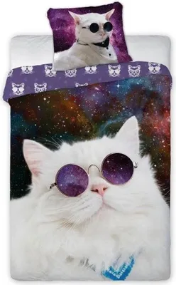 Zdjęcie produktu dla FARO dwustronna - Space Cat, 140×200 cm