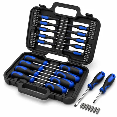 Produktbild von Bituxx Schraubendreher und Bit Set 58tlg, Schwarz, MS-18399
