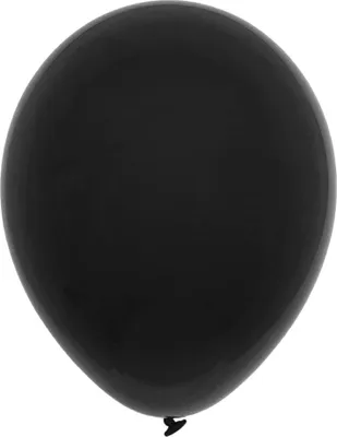 Image de Ballons de baudruche noir pastel, 23 cm, 100 pcs.
