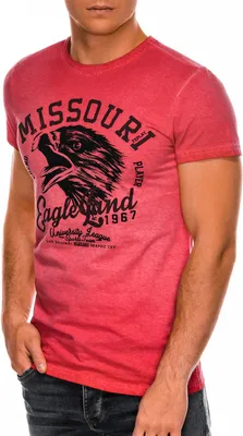 Zdjęcie produktu dla Ombre Clothing T-shirt męski Missouri czerwony S