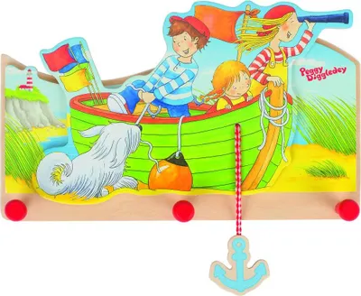 Obrázok produktu pre Goki 60762, Nástenný, Drevo, 3 háčik/háčiky, Drevo, Drevo, 290 mm
