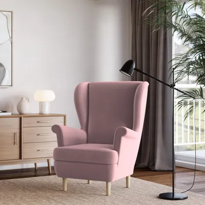 Produktbild von Masseno Polstersessel LENTIO, Glamour Loungesessel ergonomisch,  Rosa