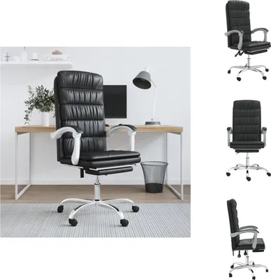 Produktbild von vidaXL Bürostuhl mit Liegefunktion Schwarz Kunstleder -  Bürostühle