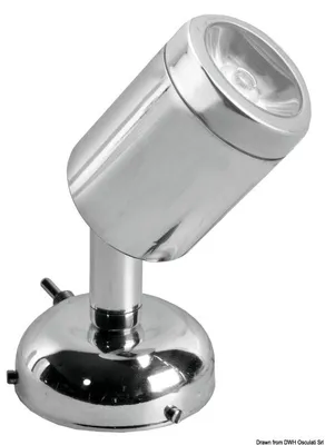 Produktbild von Gelenkstrahler polierter Edelstahl 1 x 3 W HD - Osculati 13.904.01
