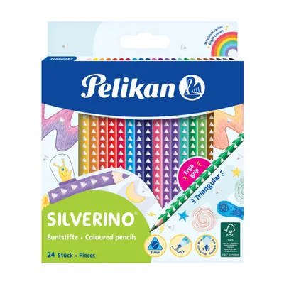 Zdjęcie produktu dla Pelikan 700665, Czarny, Niebieski, Brązowy, Zielony, Szary, Jasny Niebieski, Jasnozielony, Wielobarwny,..., 24 szt.