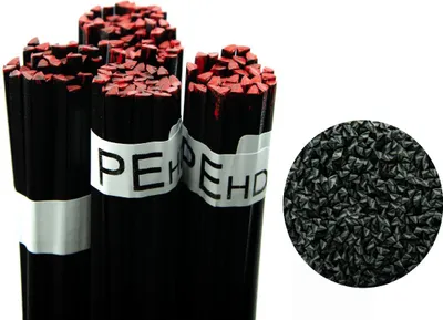 Image de Rosfix Fil de Soudage PEHD – Fil de Soudage Plastique Noir | 100 g, Triangulaire 3,5 mm, 42 cm | Applications Professionnelles | Soudage Plastique