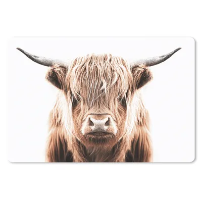 Produktbild von MuchoWow® Schreibtischunterlage Schottischer Highlander - Kuh - Stier 60x40 cm - XXL Mauspad - Großes Mauspad
