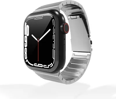 Produktbild von Strap-it Apple Watch Premium Titanarmband (Silber) - Große: 42 - 44 - 45 - 49mm