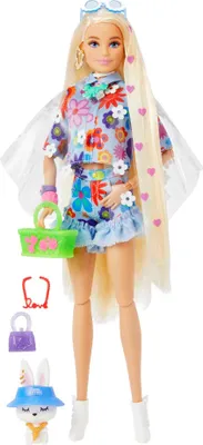 Produktbild von Barbie Extra Puppe Flower Power, Anziehpuppe, Modepuppe