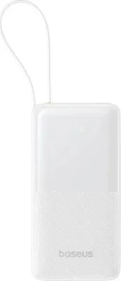 Produktbild von Externe Batterie Baseus Bipow 2, 10000 mAh, schnelle Stromversorgung 20W, integrierter USB-C-Anschluss, Alb