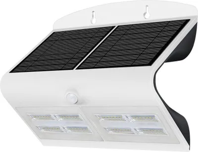 Obrázek produktu pro Bílá solární nástěnná svítidla - IP65 - 8W - 850 lumenů - 4000K