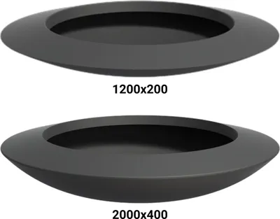 Produktbild von Adezz Malva Pflanzgefäß Fiberglas Pflanzkübel Blumenkübel Blumentopf schwarz