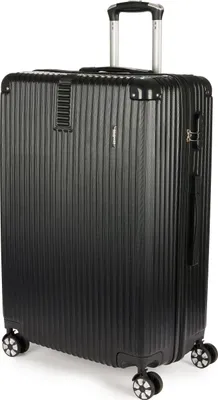 Image de BRUBAKER Valise de voyage rigide London - Valise à roulettes avec serrure à combinaison et 4 roulettes - Trolley valise 49 x 76,5 x 29,5 cm, XL, Noir