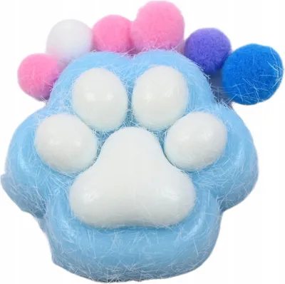 Produktbild von Anti Stress Spielzeug Katzenpfote Squishy Squeeze Toy Fidget Toy Kinder 5cm Bunt