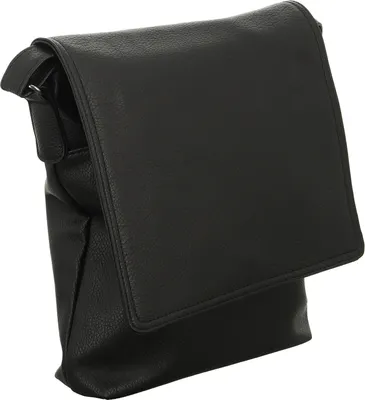 Produktbild von Überschlagtasche NB3147 Abendtasche aus glattem Kunstleder Schwarz 24x30x4,5 cm