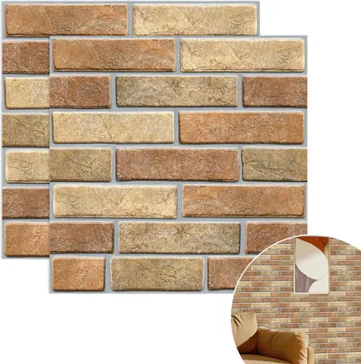 Obrázek produktu pro 3D nástěnné panely, 10 kusů, samolepicí cihlová tapeta, kamenná tapeta, samolepicí, 30 x 30 cm, 3D nástěnný panel do koupelny, obývacího pokoje, kuchyně, ložnice
