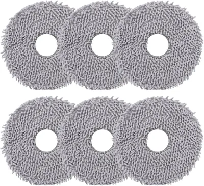 Produktbild von Mikrofaser-Wischtücher waschbar, 6 Stück, Ersatzpads für Robotersauger, für den Haushalt