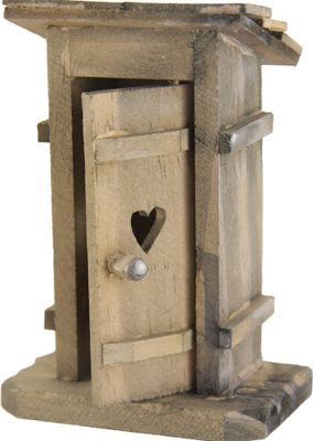 Krippenzubehör Toilettenhäuschen natur 12 cm