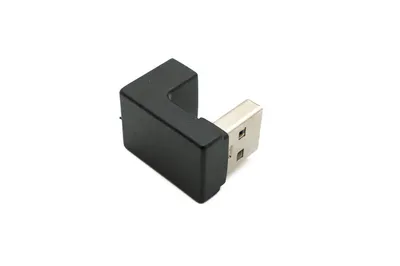 Immagine prodotto di SYSTEM-S Adattatore USB 3.0 da spina tipo A a presa U Cavo con angolo di 180° in nero