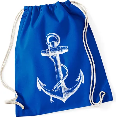 Produktbild von Turnbeutel Anker Hipster Beutel Tasche Anchor Jutebeutel Beuteltasche Drawstring