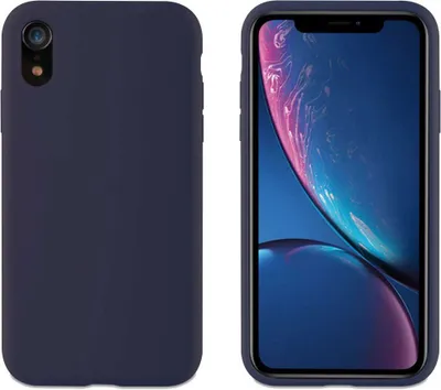 Produktbild von Muvit Liquid Edition Case Iphone Xr Silicone Handyhülle Blau  Blau One Size