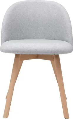 Produktbild von Miliboo - Skandinavische Stühle mit hellgrauem Stoff und massivem Buchenholz (2er-Set) CELESTE