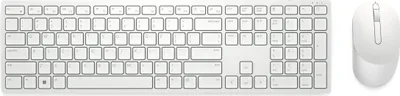 Produktbild von DELL Pro-Tastatur und -Maus – KM5221W - US international (QWERTY) - weiß, Kabellos, RF Wireless, Plunger key switch, QWERTY, Weiß, Maus enthalten