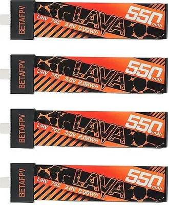 Produktbild von BetaFPV LAVA Lipo Akku 75C LiHV 550mAh 1S 4 Stück