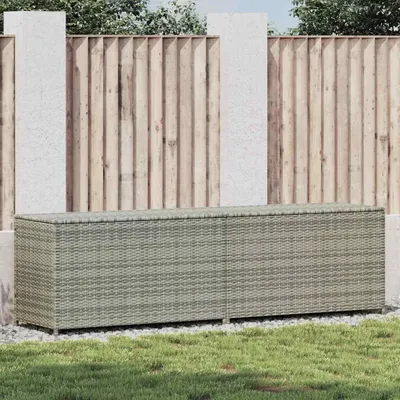 Zdjęcie produktu dla vidaXL Skrzynka ogrodowa z polirattanu 200x50x60 cm Grau