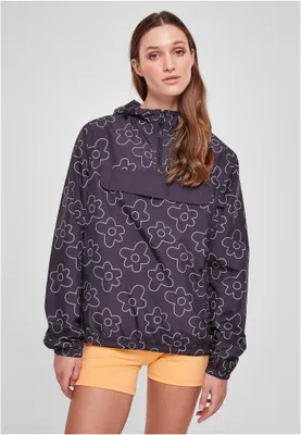 Immagine prodotto di Giacca a vento da donna Urban Classics Ladies AOP Pullover Jacket blackflower - XS