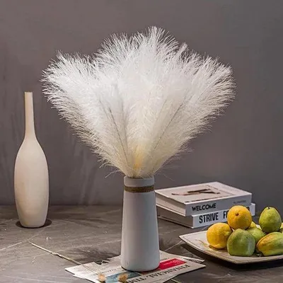 Produktbild von Pampasgras, 30 Stück - Künstliches Pampasgras, 55 cm - Dekorative Pflanzen - Künstliche Blumen - Dekoration für Hochzeiten - Sehr naturgetreu