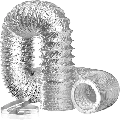 Image de Tuyau d'extraction flexible - Conduit de ventilation - 75 mm - 2 m - Aluminium