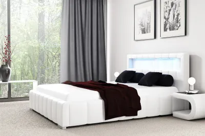 Produktbild von Polsterbett Bett LAUGE Komplettset 160x200cm inkl.LED in div. Farbvarianten