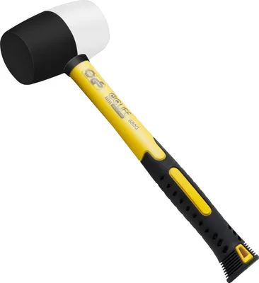 Produktbild von CCLIFE Gummihammer 680g  durch und GS Gummi hammer mit zwei Seiten, Schonhammer für Bodenleger und Fliesen, Farbe: Schwarz/Weiß