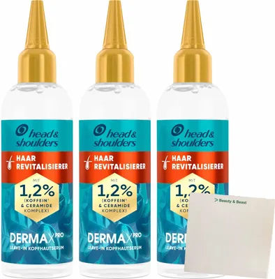 Produktbild von Head & Shoulders Haar Revitalisierer Derma XPro Leave-in Kopfhautserum 3er Pack (3x145ml Flasche) + usy Block