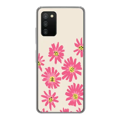 Produktbild von MuchoWow® Handyhülle Schutzhülle Hülle für Samsung Galaxy A03s Blumen - Muster - Minimalismus Silikon Softcase Handy Hülle - Schutz