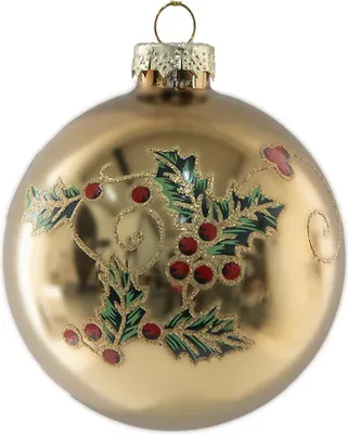 Image de Clayre & Eef Boule de Noël Ø 8x8 cm Verre doré