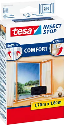 Produktbild von tesa Fliegengitter Insect Stop COMFORT anthrazit 1,7 x 1,8 m