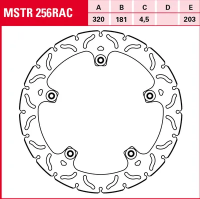 Produktbild von TRW Bremsscheibe Sportiv Semifloating MSTR256RAC F800S E8ST